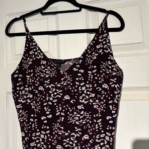 Banana Republic Burgundy, Black and White Patterned Women's Cami
